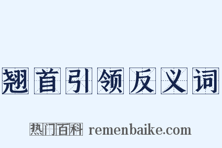 翘首引领反义词是什么意思的图片